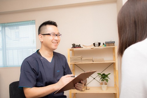 施術の流れ 御茶ノ水駅中村かえる整体院の施術の流れ